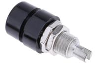 930166100 Hirschmann Test & Measurement Black Female Banana Socket, 4 mm Connector, Solder Termination, 32A, 30 V ac, 60V dc, Tin