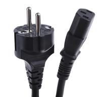 626-6751 RS PRO Straight IEC C13 Socket to Straight CEE 7/7 Plug Power Cord, 1m