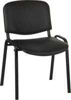 625-795 RS PRO Black Polyurethane Stacking Chair, 140kg Weight Capacity