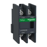 ladn026 Schneider Electric Auxiliary Contact Block, 2 Contact, 2NC, Front Mount, TeSys LADN