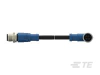 t4162114004-006 TE Connectivity Male/Female 4 way M12 to 4 way M12 Sensor Actuator Cable, 7000 mm