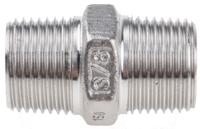 499-2947 RS PRO Stainless Steel Pipe Fitting Hexagon Hexagon Nipple, Male R 3/8in x Male R 3/8in