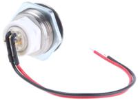 48m-612r ITW Switches 48M Series Illuminated Push Button Switch, Latching, Panel Mount, 19.43mm Cutout, SPST, Red LED, 48V dc,