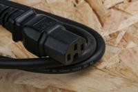 123-0951 RS PRO Straight IEC C15 Socket to Straight IEC C14 Plug Power Cord, 1m