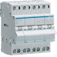 sft440 Hager SBN Series Modular Switch, Changeover, DIN Rail, 4P3T, 440V, IP20