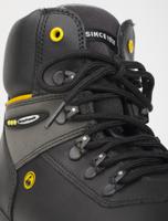 1828-43 Jalas 1828 Black, Yellow ESD Safe Aluminium Toe Capped Unisex Ankle Safety Boots, UK 9, EU 43