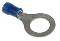 160136 TE Connectivity, PLASTI-GRIP Insulated Ring Terminal, M10 Stud Size, 1mm² to 2.6mm² Wire Size, Blue