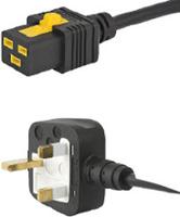 60512048 Schurter IEC C19 Socket to Type G UK Plug Power Cord, 2m