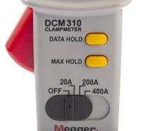 1000-303 Megger DCM310 Clamp Meter, Max Current 400A ac CAT III 600V With UKAS Calibration
