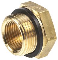 0168-27-21 Legris Brass Pipe Fitting, Straight Threaded Reducer, Male G 3/4in to Female G 1/2in