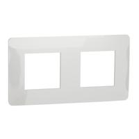 nu200418 Schneider Electric White 2 Gang Cover Plate Thermoplastic Cover Plate