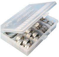 ppss316 Jubilee 32 Piece Stainless Steel Worm Drive Hose Clip Kit, 9.5 → 12mm and 30 → 40mm Inside Diameter