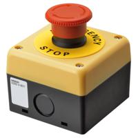 a22ne-m-p102-n-b Omron A22NE Series Turn to Reset Emergency Stop Push Button, Surface Mount, 22mm Cutout, 1 NO + 1 NC, IP65
