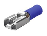 165536-1 TE Connectivity PIDG Positive Lock .250 EX Blue Insulated Female Spade Connector, Receptacle, 6.35 x 0.81mm Tab Size,