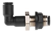 3139-06-00 Legris LF3000 Series Bulkhead Tube-to-Tube Adaptor, Push In 6 mm to Push In 6 mm, Tube-to-Tube Connection Style