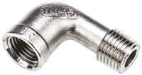 499-3300 RS PRO Stainless Steel Pipe Fitting, 90° Circular Elbow, Female G 1/4in x Male G 1/4in