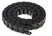 07200380 Igus 7, e-chain Black Cable Chain - Flexible Slot, W27 mm x D15mm, L1m, 38 mm Min. Bend Radius, Igumid G