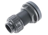 161050247 Georg Fischer Plastic Pipe Fitting, Straight Tank Adapter, 25mm to Cement 25mm