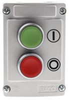 lbx20120 BACO Spring Return Control Station Switch - SPDT, Plastic, Green, Red, IP66