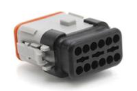 at06-12sa-srgry Amphenol Industrial, AT Automotive Connector Plug Grey Cable Mount 12 Way, Crimp Termination AT06-12SA-SRGRY