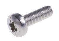 190-563 RS PRO Pozi M5 Pan A4 316 Stainless Steel Machine Screws DIN 7985 x 16.0mm