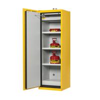 jcb22608yl Justrite Yellow Galvanised Steel Lockable 2 Door Flammable Cabinet, 2070mm x 600mm x 600mm