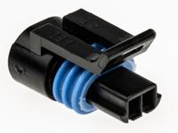 12162193 Delphi, Metri-Pack 150.2 Pull-To-Seat Automotive Connector Socket Black Cable Mount 2 Way, Crimp Termination