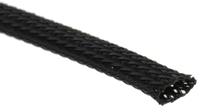 170-10600-hegp06-pet-bk HellermannTyton Expandable Braided PET Black Cable Sleeve, 6mm Diameter, 5m Length, Helagaine HEGP Series