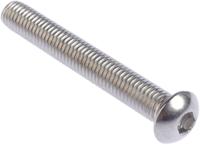 304-4772 RS PRO Stainless Steel Hex Socket Button Screw, ISO 7380, M8 x 60mm
