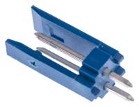 281695-2 TE Connectivity AMPMODU HE14 Series Straight Through Hole PCB Header, 2 Contact(s), 2.54 mm Pitch, 1 Row, Shrouded