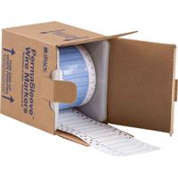 032144 Brady Flame Retardant Polyolefin White Cable Sleeve, 8.51mm Diameter, 50.8mm Length, PermaSleeve Series
