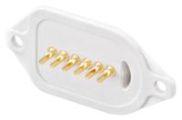 m9k702-299l Rosenberger, MultiMag 6, Straight Panel Mount6 way Magnetic Connector, Brass Contact Female, Solder Termination