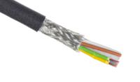 1550643 Phoenix Contact SAC-8P-100.0-PUR/SH-0.25 Data Cable, 8 Cores, 0.25 mm² 24 AWG, Screened, 100 m, Black Polypropylene