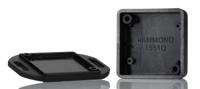 1551qflbk Hammond 1551 Series Black ABS Enclosure, IP54, Flanged, Black Lid, 40 x 40 x 15mm