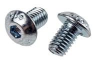822-9173 RS PRO Bright Zinc Plated Steel Hex Socket Button Screw, ISO 7380, M5 x 8mm