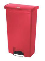 1883568 Rubbermaid Commercial Products Slim Jim 68L Red Pedal Polyethylene Waste Bin