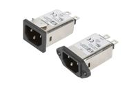 fasas03pfr XP Power 3A, 264 V ac Male Snap-In IEC Inlet Filter FASAS03PFR, Faston 1 Fuse