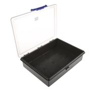 121880 Raaco Grey, Transparent PP, Adjustable Compartment Box, 56mm x 240mm x 195mm