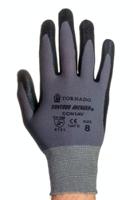 con1av-11 Tornado Contour Avenger Black, Grey Nylon Nylon Work Gloves, Size 11, Polymer Coating