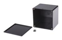 1591vbk Hammond 1591 Series Black Flame Retardant ABS Enclosure, IP54, Black Lid, 120 x 120 x 94mm