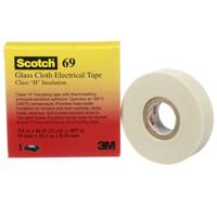 t6930 3M Scotch 69 Scotch 69 Cloth Tape, 33m x 30mm, White, Glass Finish