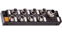 asbsm-4led-3 Lumberg Automation ASBM Series Distribution Unit, M12, 4 way, 4 port