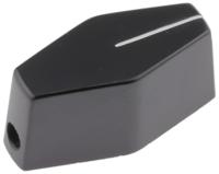 465-8849 RS PRO Black Potentiometer Knob for 6.35mm Shaft Splined