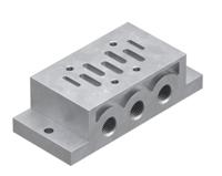 nas-14-1a-iso Festo NAS series 5 station G 1/4, G 1/8 Sub Base for use with MFH Solenoid Valves, 9484