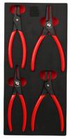 833-5929 RS PRO 4-Piece Circlip Plier Set, 180 mm Overall