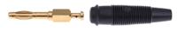 972518700 Hirschmann Test & Measurement Black Male Banana Plug, 4 mm Connector, Solder Termination, 32A, 30 V ac, 60V dc, Gold