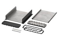 84316200hmt1-abph-1600-0200-wl Bopla Alubos (Set) Series Black Aluminium General Purpose Enclosure, IP65, Flanged, Black Lid, 169 x 52 x 200mm