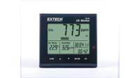 co100 Extech CO100 Air Quality Monitor for CO2, Humidity, Temperature, +50°C Max, 90%RH Max, AC Adapter-Powered