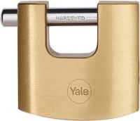 y114b601141 Yale Padlock Brass Padlock, 9mm Shackle, 60mm Body