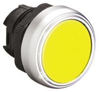 lpcb105 Lovato Platinum Series Yellow Spring Return Push Button Head, 22mm Cutout, IP66, IP67, IP69K